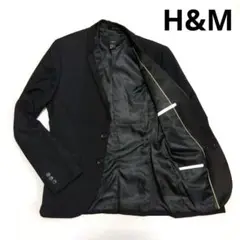 【極美品】H&M　Sサイズ（Мサイズ相当）　テーラード　タキシード　黒　匿名配送