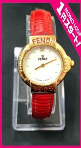 【5KK各04015F】1円スタート★腕時計★FENDI★フェンディ★1925★レザーベルト★レディース★不動品★現状品★クォーツ★