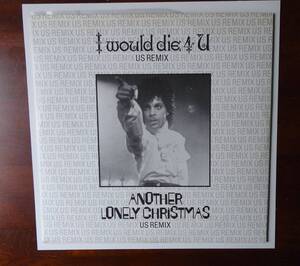 Prince And The Revolution / I Would Die 4 U (US Remix) / Another Lonely Christmas (U.S. Remix) ドイツ盤12inch 状態良好　