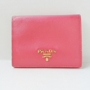 プラダ PRADA 2つ折り財布/ミニ/コンパクト 1M0204 - レザー ピンク(PEONIA) 財布