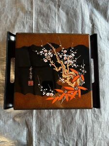 龍　創作漆工芸額　漆芸 　梅の花　額　小箱 小物入れ