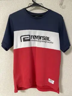 reversal リバーサル Tシャツ 赤ネイビー白