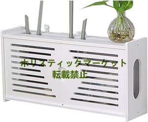 安全で美しいルーターフレーム ウォールケーブルボックス シェルターボックス ルーター収納ボックス 壁掛け装飾棚 中空穴