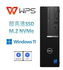 D1517/DELL Optiplex 7090SFF/11世代i7搭載i7-11700/16G（PC4-3200/M.2 NVMe256G+HDD 1TB/Office WPS/Win11Pro/内蔵無線WIFI6+Bluetooth5.2