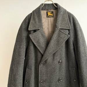 希少《 Mint Condition / Burberrys Paris 》40s 50s 極上品【 フランス製 バーバリー ウール ツイード ダブル コート ビンテージ】