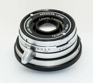 【改造レンズ】MINOLTA STANDARD 2.8/38mm 【ミノルタ AF-Tele 】のレンズ（Leica AF-C1と同じレンズ）をソニーEマウントレンズに改造　