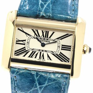 カルティエ CARTIER W6300556 タンクディバンLM K18YG クォーツ メンズ 保証書付き_740328【ev15】