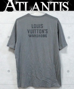 ルイヴィトン Louis Vuitton バックロゴTシャツ グレー size:L 【66746】