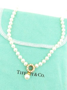 ティファニー　Tiffany　パール　ダイヤ　ネックレス　750 