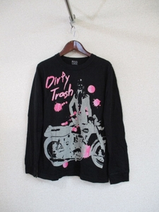 RNA黒プリント長袖Tシャツ（USED）80115