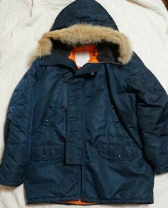 米国製 Gorlden Fleece N-3B サイズ42 ネイビー/オレンジ SPIEWAK ゴールデンフリース ビンテージ スピワック アメリカ製 MADE IN USA　