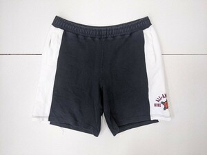 13．NIKE 90s ヴィンテージ 日本製 ナイキ ALL AMERICAN CAMP 刺し子風 メッシュ切替 ハーフ パンツ ショート メンズM 黒白赤紺 x404