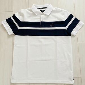 超美品★FIDES GOLF フィデスゴルフ 白 鹿子 ポロシャツ Ｌサイズ ホワイト