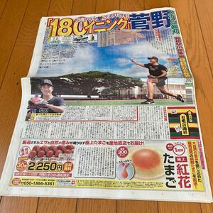 スポーツ報知 報知新聞 令和6年01月06日　巨人　ジャイアンツ　菅野智之　松井秀喜　阿部慎之助　大勢　篠山紀信　吉高由里子