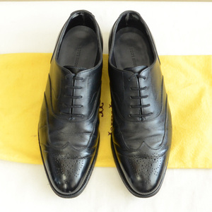 ジョンロブ JOHNLOBB HEATH ウィングチップ ドレスシューズ 黒レザー靴 6E