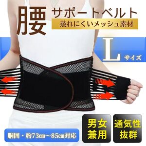 腰痛ベルト 男女兼用 Lサイズ 骨盤矯正 腰痛 サポーター コルセット ベルト 姿勢改善 骨盤 予防 通気性 サポートベルト 引き締め 黒