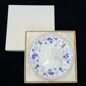 未使用品 NARUMI ナルミ BONE CHINA ボーンチャイナ サービスプレート 直径約26.5cm 大皿 平皿 食器 花柄 [R13802]