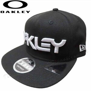 OAKLEY 新品 ニューエラ 9FIFTY オークリー 刺繍ロゴ キャップ メンズ ブラック トラッカー 黒 サイズフリー 正規品