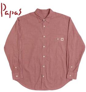 PAPAS ギンガムチェック シャツ M 日本製 パパス MADE IN PAPAS