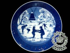 KYF886 ROYAL COPENHAGEN ロイヤルコペンハーゲン YEAR PLATE 1989 直径 18.4cm 箱入り 