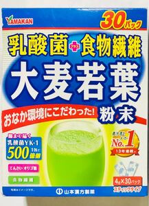 山本漢方製薬 乳酸菌大麦若葉粉末100% 4g×30包 青汁 [箱無し,本体のみ]