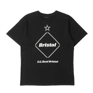 F.C.Real Bristol エフシーレアルブリストル Tシャツ サイズ:L エンブレム ロゴ クルーネック Tシャツ EMBLEM TEE FCRB-202075 ブラック