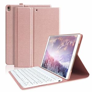 iPad Pro 10.5/Air3 第三世代 キーボード ケース ワイヤレス Bluetooth キーボードカバー取り外し可能 iPad 10.5インチ対応。色：赤