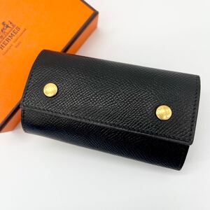 HERMES エルメス　4連キーケース　ブラック　箱