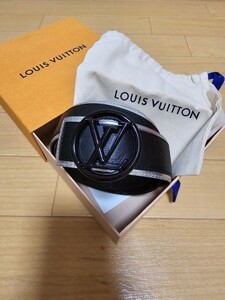 ◎ LV ヴィトン　ルイヴィトン　Louis Vuitton　 size85 　黒銀　ベルト