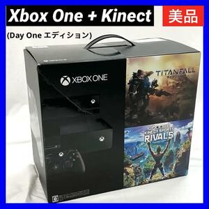 【美品】Xbox One + Kinect (Day One エディション) Microsoft マイクロソフト ゲーム 本体 6RZ-00030