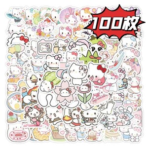 Hello Kitty シール 防水ステッカー 100枚セット