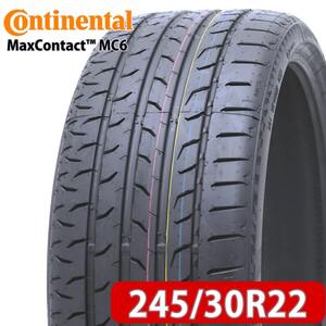 2022年製 夏 新品 4本価格 会社宛 送料無料 245/30R22 92V XL コンチネンタル MaxContact MC6 アルファード ヴェルファイア 特価 NO,FK1262