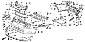 ホンダ S2000 ABA-AP1 フロントバンパー NH609P COVER FRONT BUMPER Genuine HONDA 純正 JDM OEM メーカー純正品 F20C AP2 LA-AP1 GH-LA1