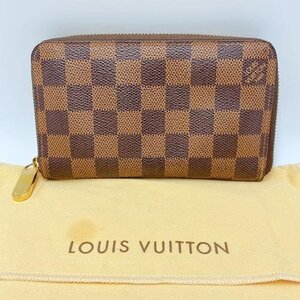 LOUIS VUITTON ルイ・ヴィトン N60028 ジッピーコンパクトウォレット ダミエ エベヌ MI1190 ブランド レディース メンズ 二つ折り財布