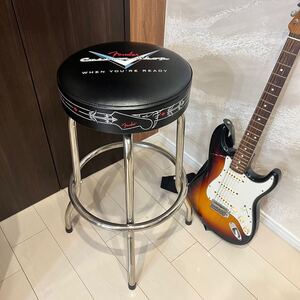 【即決】美品 Fender フェンダー ハイスツール 椅子 イス 演奏チェア　フェンダー カスタム ショップ バーカウンター インテリア スチール