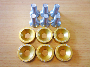 PASSWORD JDMカラーワッシャーボルト8mm-GOLD USDM北米HONDAホンダZOOMERズーマー AF58 NPS50