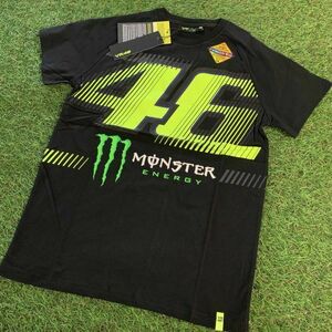 新品 定価7000円 VR46 バレンティーノ ロッシ Rossi Tシャツ Monster モンスターエナジー バイク レーシング 正規品 ブラック M