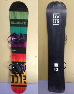 ★SAVANDER サバンダー/スノーボード板/152cm/FLAT WOOD フラットウッド/FLATHOOD フラットフッド/ビンディング付き/HEAD ヘッド/現状渡し