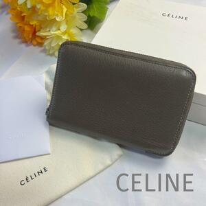 CELINE 財布 ベージュ イエロー 箱 袋付き ラウンドファスナー