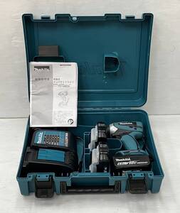 〈工具〉makita マキタ 充電式　インパクトドライバ　TD146DX バッテリ　充電器　ケース付き　電動工具【中古/現状品】005032-⑧