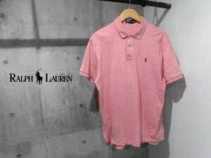 POLO RALPH LAUREN ポロ ラルフローレン/ポニー刺繍 ポロシャツ M/半袖シャツ/杢ピンク
