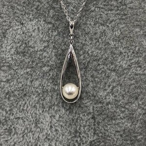 MIKIMOTO ミキモト パールネックレス SILVER刻印あり 6.7mm ケースあり 箱あり 総重量3.0ｇ【CKAQ6006】