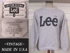 ビンテージ Lee ロゴ sweat スウェット VINTAGE 霜降 グレー USA アメリカ製 リーライダース vintage マッコイズ RRL ウエアハウス model