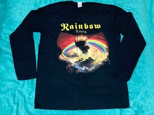 RAINBOW レインボー 長袖 Tシャツ L バンドT ロックT ロンT Deep Purple Dio Cozy Powell Rising Long Live Rock 