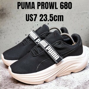 PUMA プーマ プラウル680 23.5cm ブラック 厚底スニーカー 軽量　PUMA厚底　レディーススニーカー　PUMAスニーカー