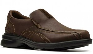 Clarks 28.5cm ビジネス スニーカー ローファー ブラウン ダークブラウン スリッポンサイド ゴア ブーツ レザー ランニング スーツ JJJ237