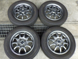 2310-539　G.SPEED　アルミホイール＆ラジアルタイヤ　155/70R13　2024年　4本セット　個人宅発送不可商品