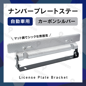 車用 ナンバー プレート ステー カーボン調 斜め ナンバー 角度ステー 隠し ナンバー かくし 角度調整ステー 自動車 用 g075f 3