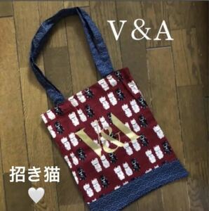 ロンドン◆V&A博物館トートバッグ【KIMONO展限定・ラッキーキャット】未使用