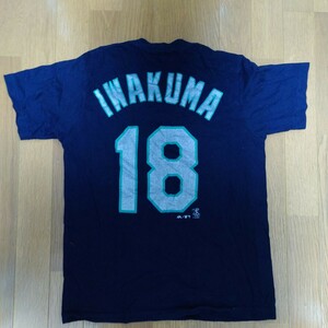 Majestic シアトルマリナーズ 岩隈久志 半袖Tシャツ（ブラック） Sサイズ マジェスティック SEATTLEMARINERS MLB メジャーリーグ 大リーグ